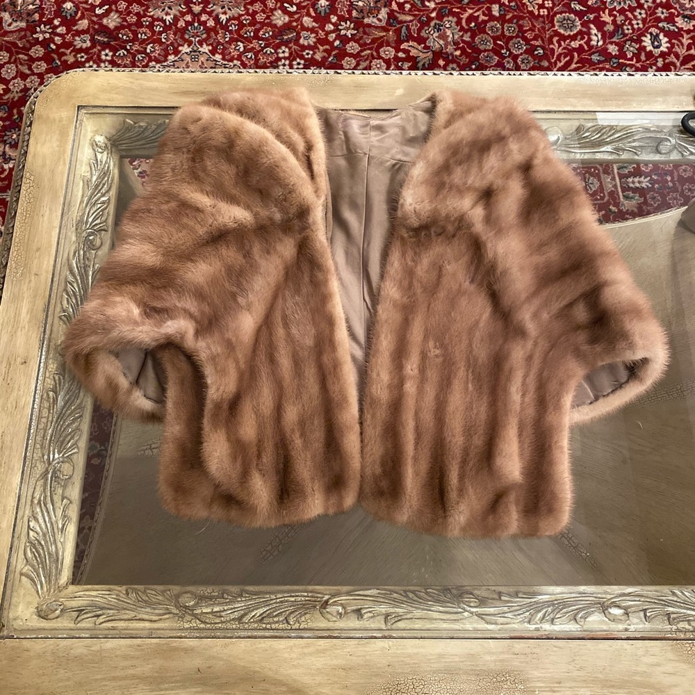 Luxury Fur shawl - +quality, handmade